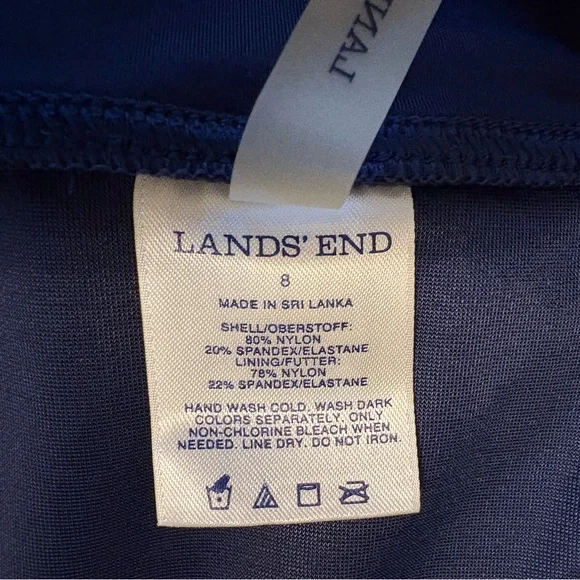 Lands' End Navy Blue Swim Skort, size 8 - Picture 6 of 6